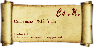 Csirmaz Mária névjegykártya